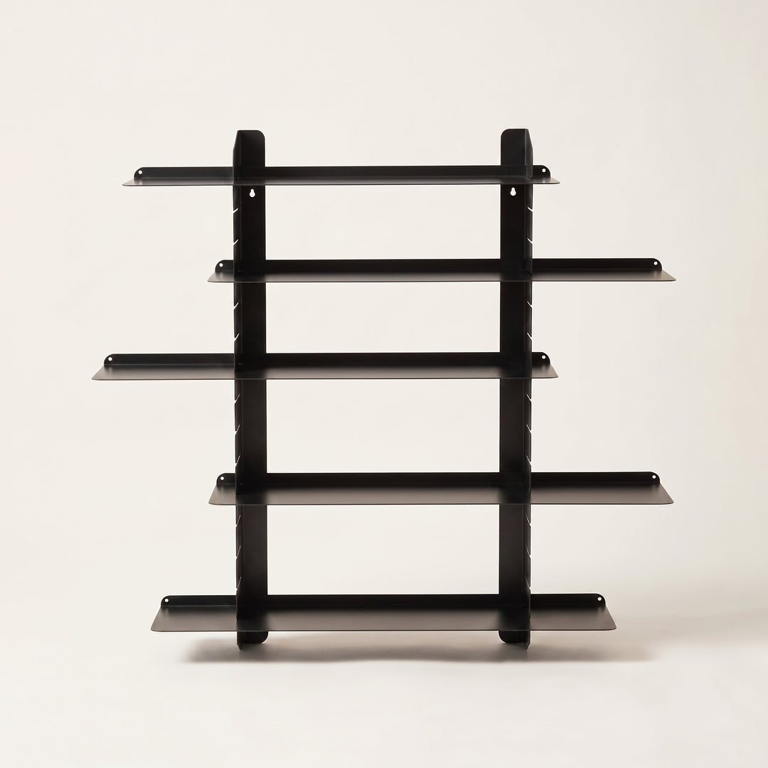 Rakko | Adjustable Sliding Metal Wall Shelf Industrial Display Rack