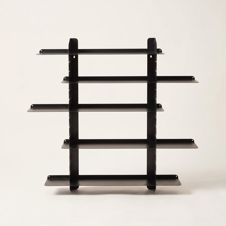 Rakko | Adjustable Sliding Metal Wall Shelf Industrial Display Rack