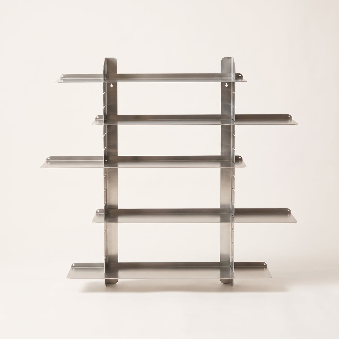 Rakko | Adjustable Sliding Metal Wall Shelf Industrial Display Rack