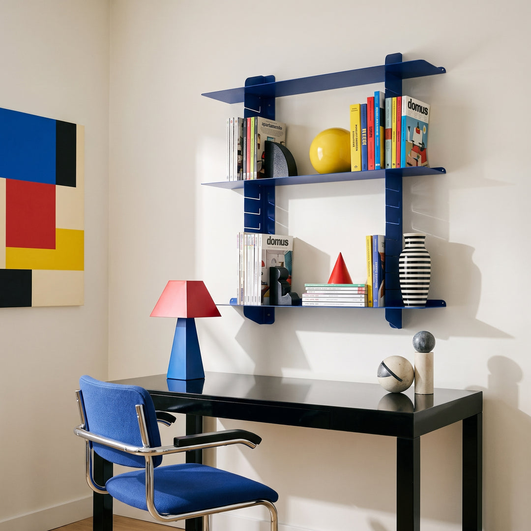 Rakko | Adjustable Sliding Metal Wall Shelf Industrial Display Rack