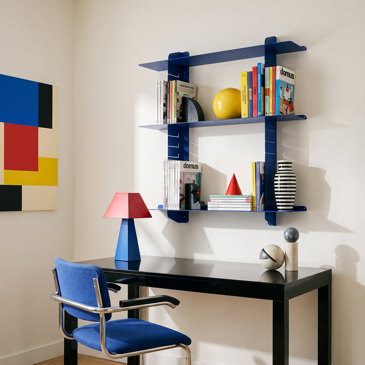 Rakko | Adjustable Sliding Metal Wall Shelf Industrial Display Rack