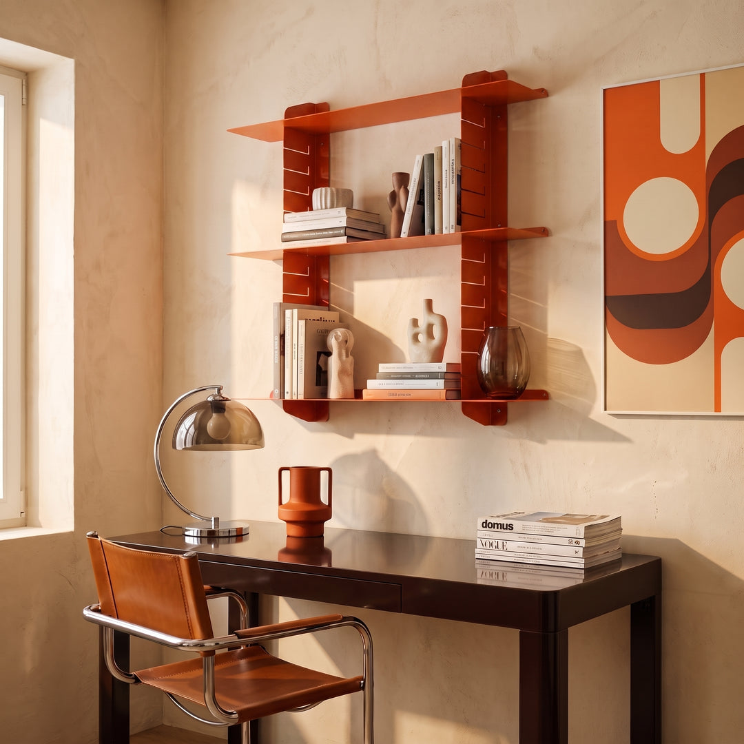 Rakko | Adjustable Sliding Metal Wall Shelf Industrial Display Rack