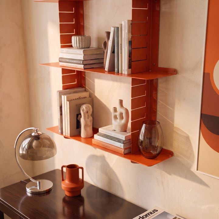 Rakko | Adjustable Sliding Metal Wall Shelf Industrial Display Rack
