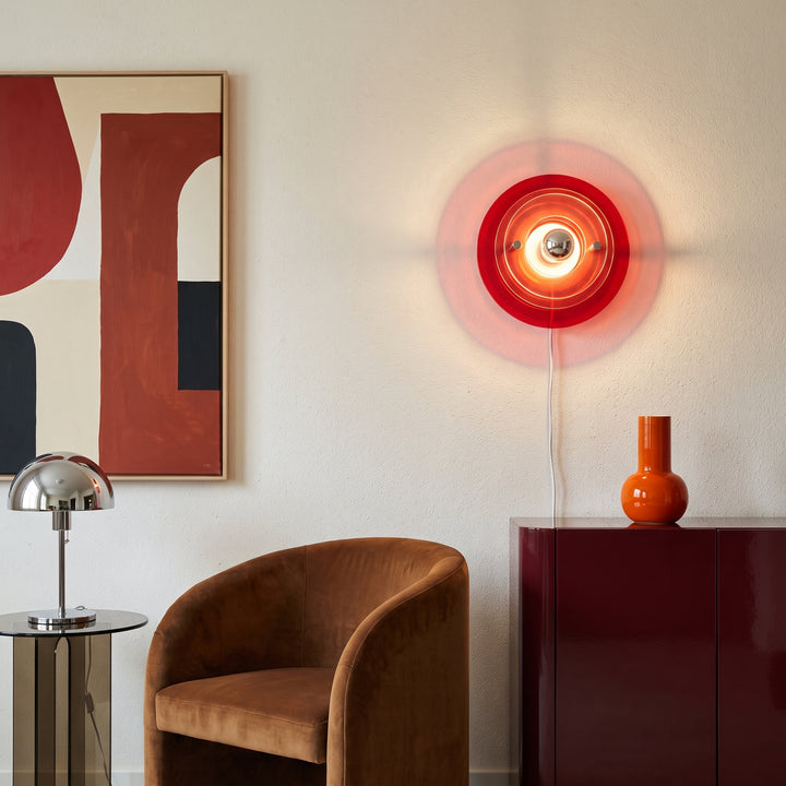 Retrovo | Bauhaus Round Acrylic Wall Lamp Flying Saucer Design