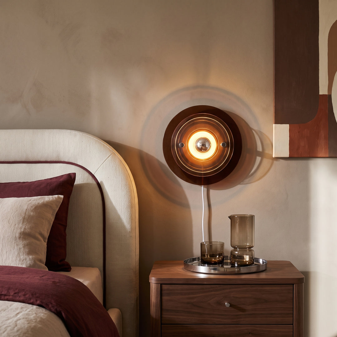 Retrovo | Bauhaus Round Acrylic Wall Lamp Flying Saucer Design