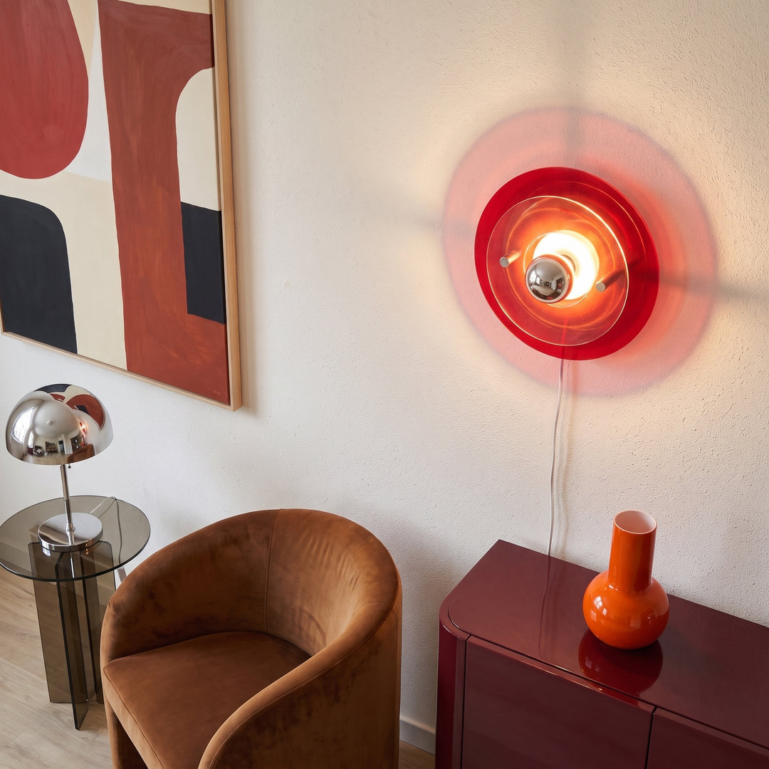 Retrovo | Bauhaus Round Acrylic Wall Lamp Flying Saucer Design