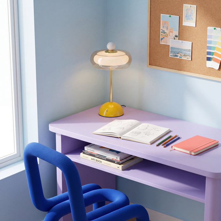 Lido | Retro Mushroom Table Lamp, Colorful Bedside Lamp