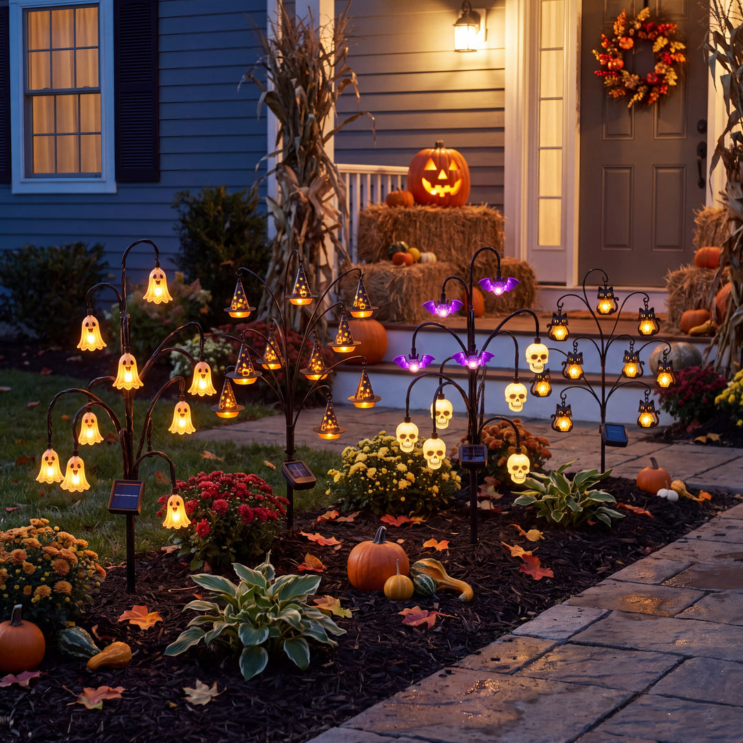 Morda | Solar LED Halloween Willow Tree Light for Yard and Garden Decor