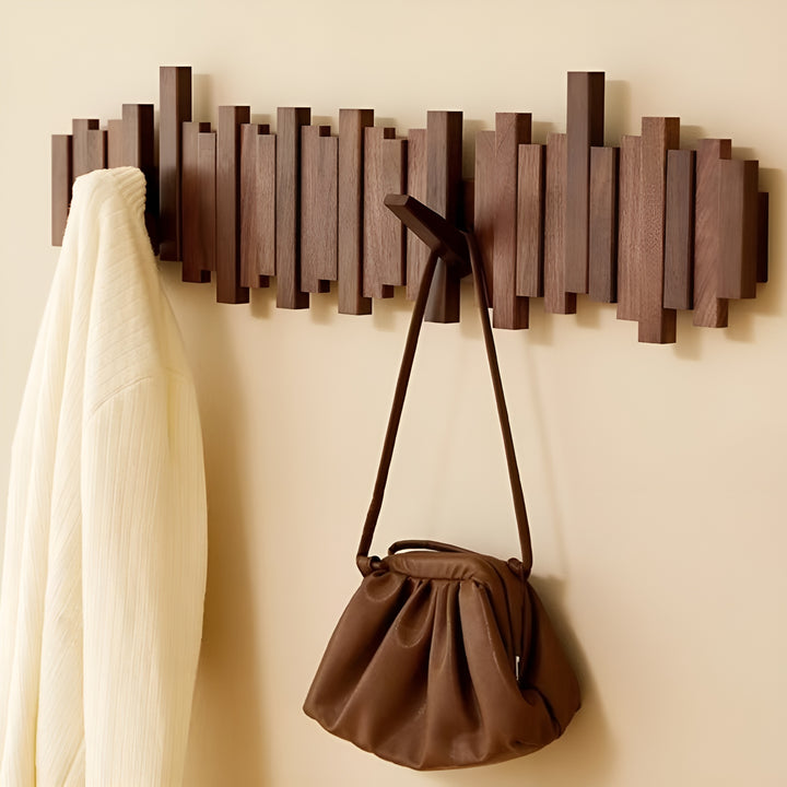 Piano Key Coat Rack – Solid Wood Wall Hooks