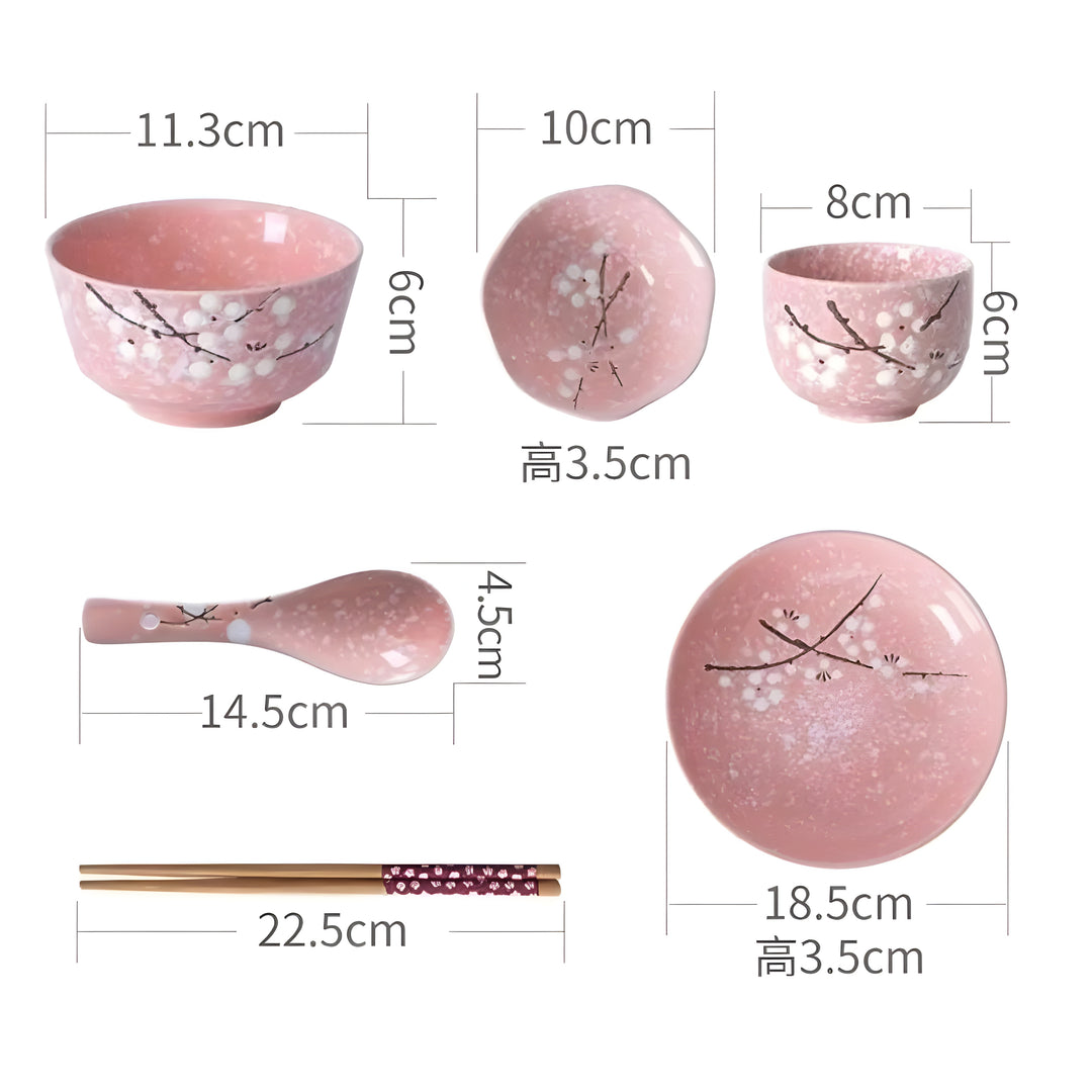 Spring Blossom 6-Piece Japanese Style Dinnerware