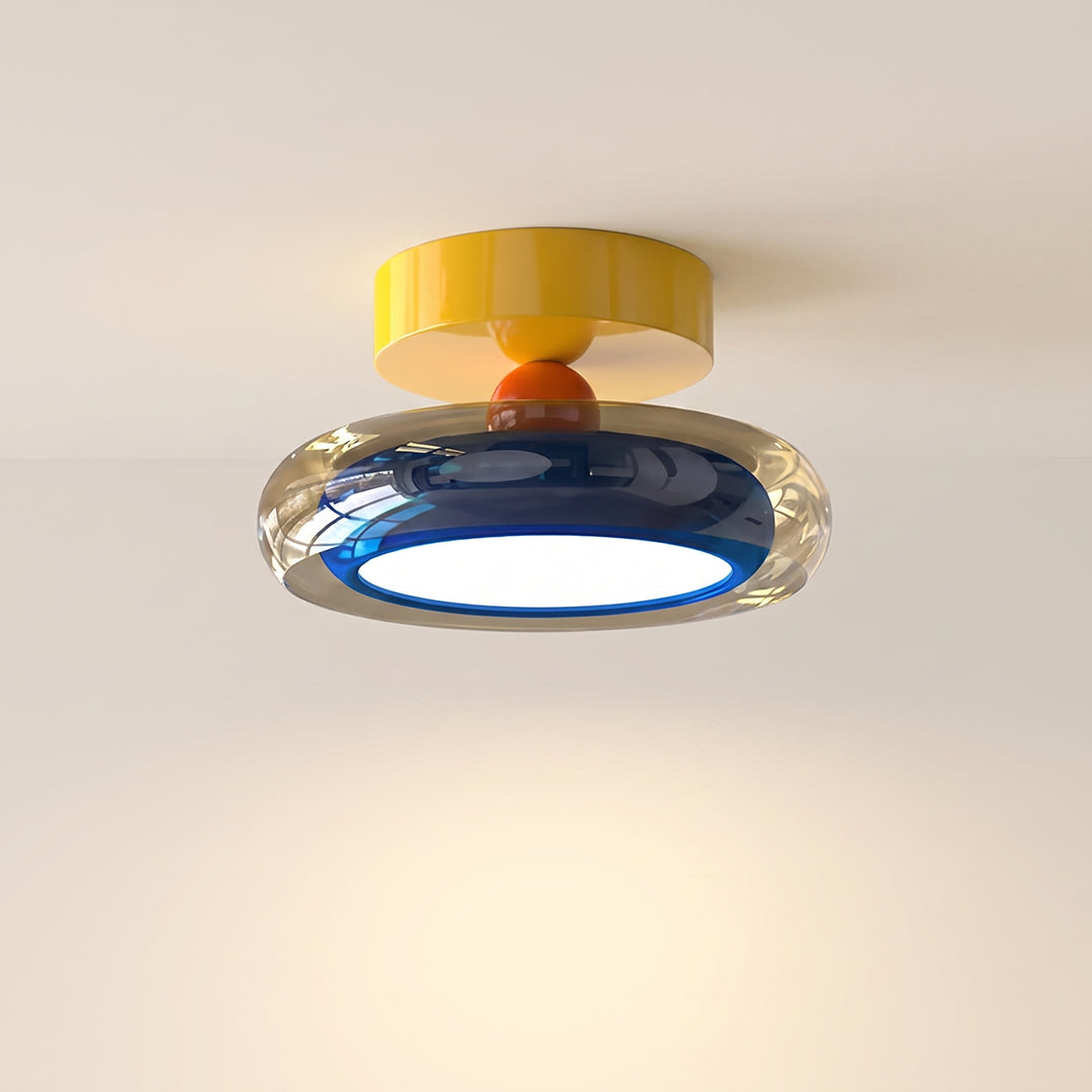 Zuno | Modern Memphis Two-Tone Ceiling Light, Flush Mount or Pendant