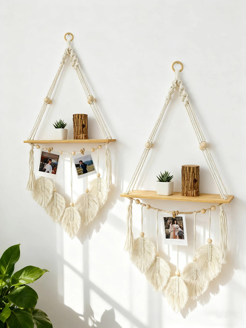 Kairo | Floating Wall Shelf – Rustic Macrame Design, Eco-Friendly Wood 0