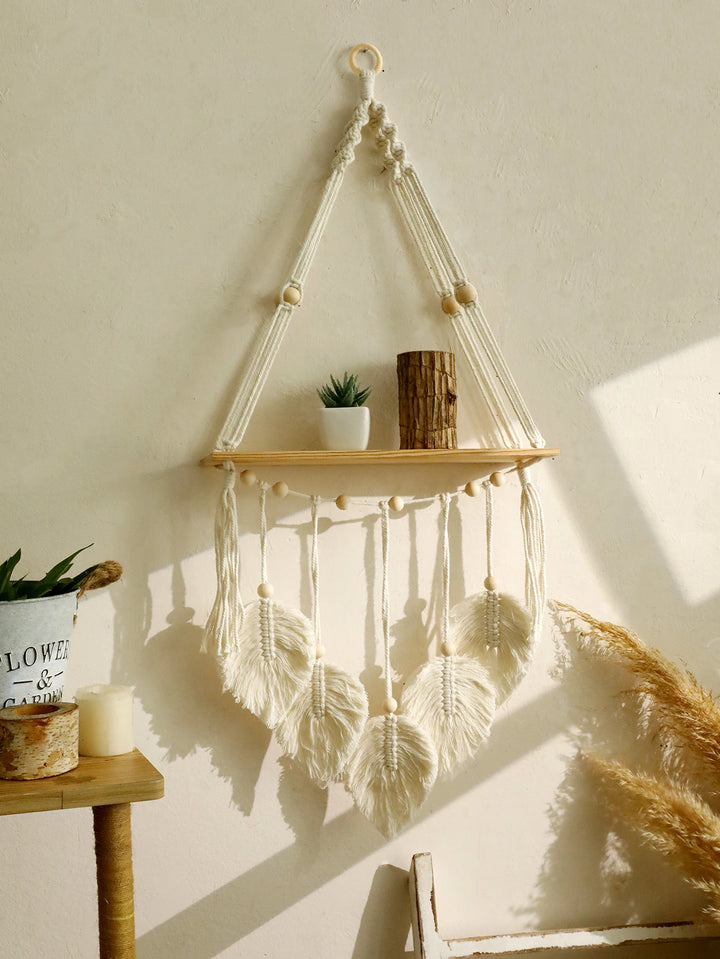 Kairo | Floating Wall Shelf – Rustic Macrame Design, Eco-Friendly Wood 4