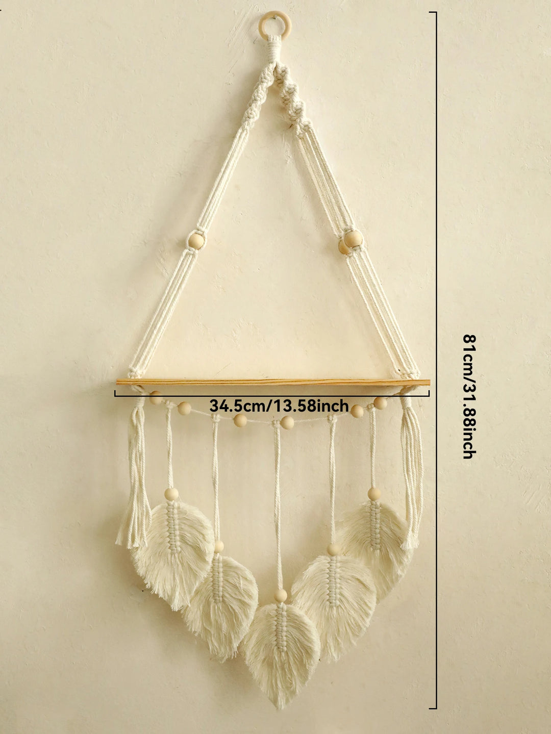 Kairo | Floating Wall Shelf – Rustic Macrame Design, Eco-Friendly Wood 5