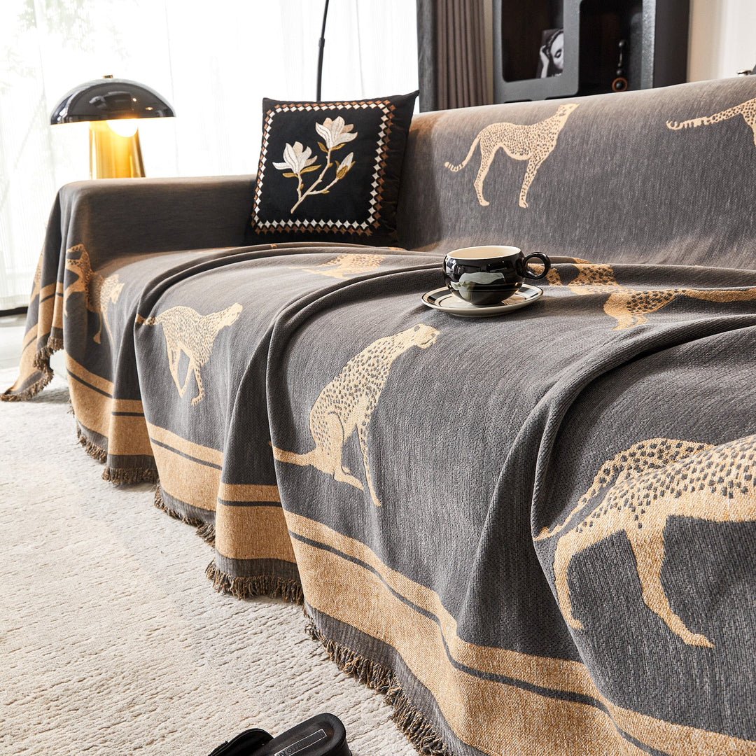 Kairo | Sofa Cover – Durable Anti-Pilling Fabric, Cheetah Pattern 7