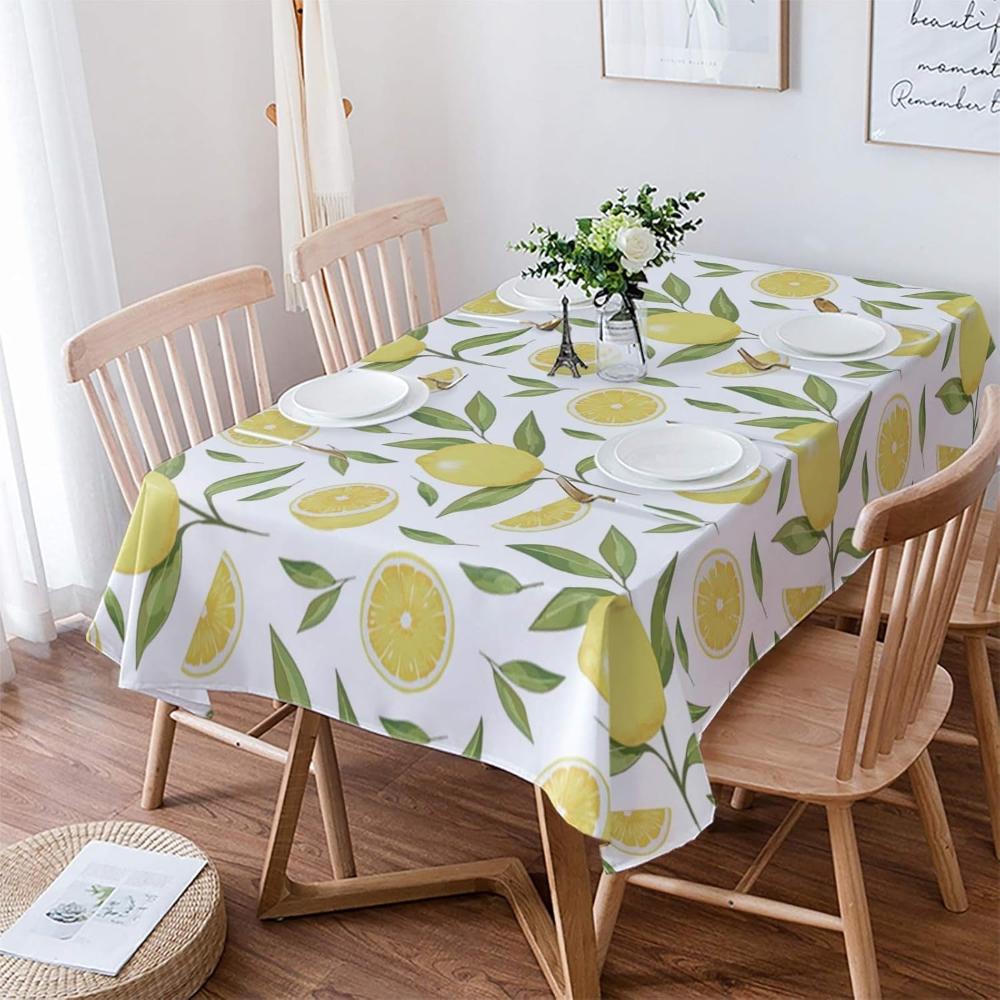 Lemira | Tablecloth – Waterproof PVC, Lemon Print Design 1