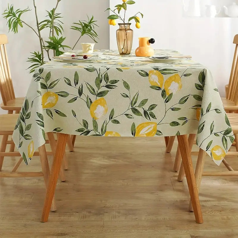 Lemira | Tablecloth – Waterproof PVC, Lemon Print Design 3