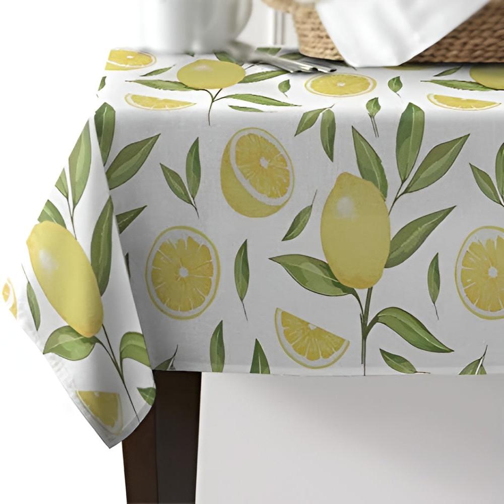 Lemira | Tablecloth – Waterproof PVC, Lemon Print Design 4