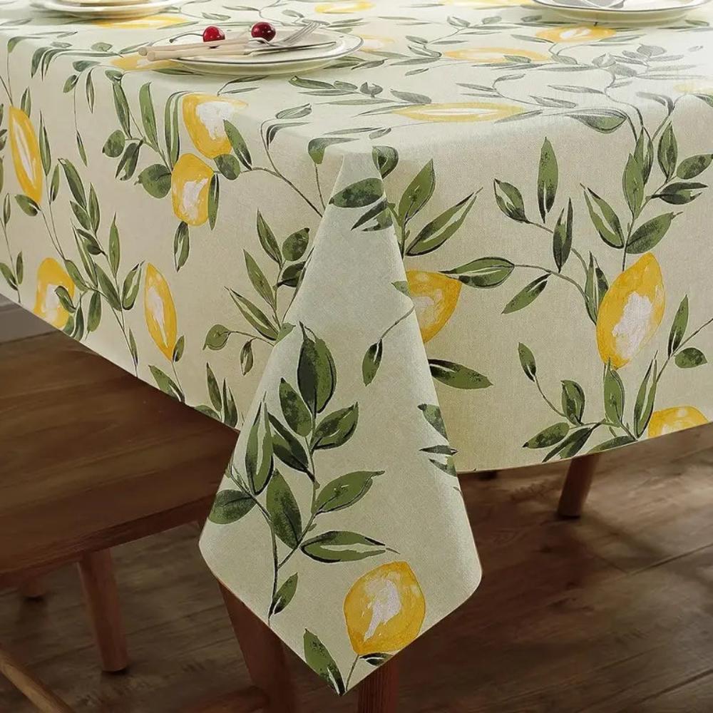 Lemira | Tablecloth – Waterproof PVC, Lemon Print Design 5