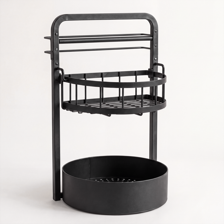 Aise | 2-Tier Kitchen Organizer with Integrated Paper Towel Holder
