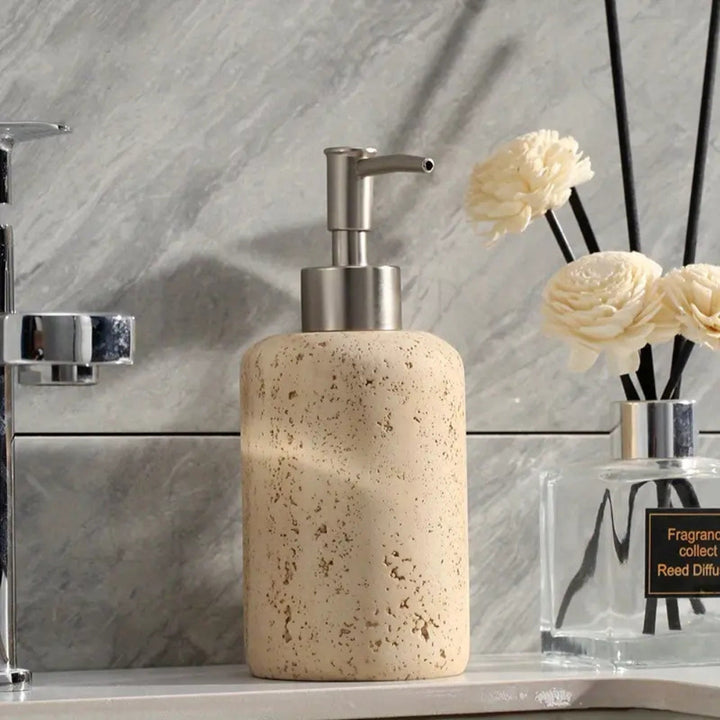 Lunara | Hand Soap Dispenser – Moisture-Proof Design, Marble Finish 0