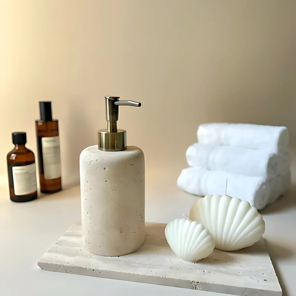 Lunara | Hand Soap Dispenser – Moisture-Proof Design, Marble Finish 2