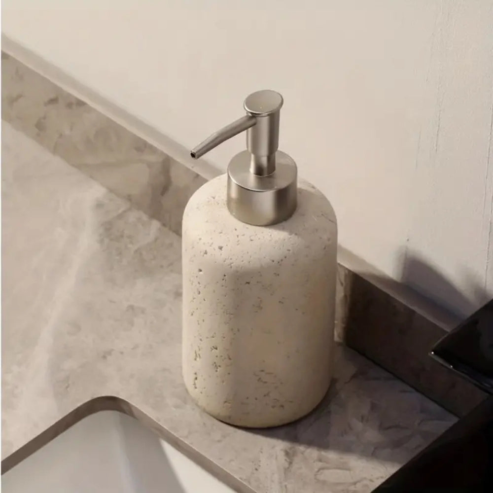 Lunara | Hand Soap Dispenser – Moisture-Proof Design, Marble Finish 4
