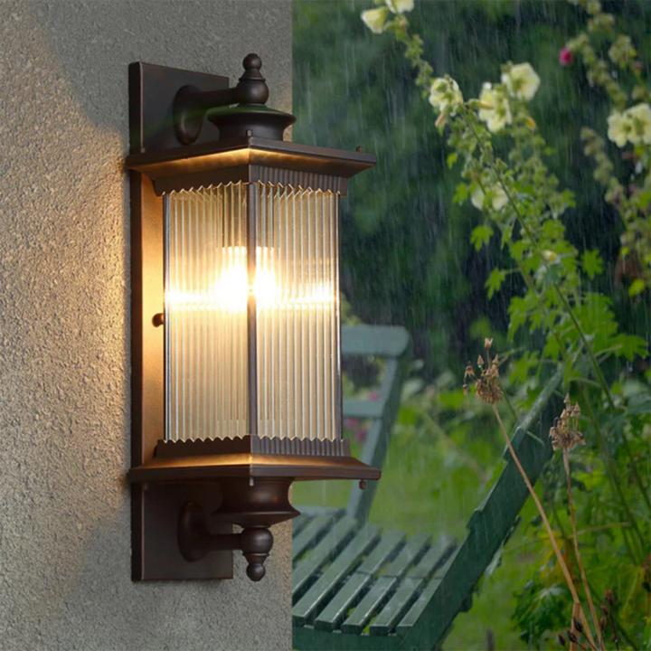Lunara | Outdoor Wall Lantern – Weatherproof Design, Aluminum & Glass 0