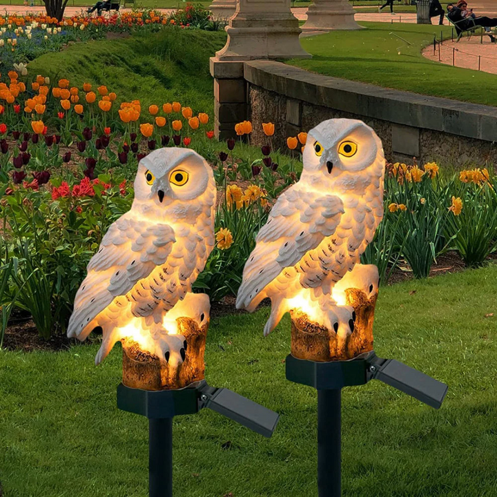 Lunara | Solar Outdoor Lights – Charming Owl Design, Weatherproof Resin 0