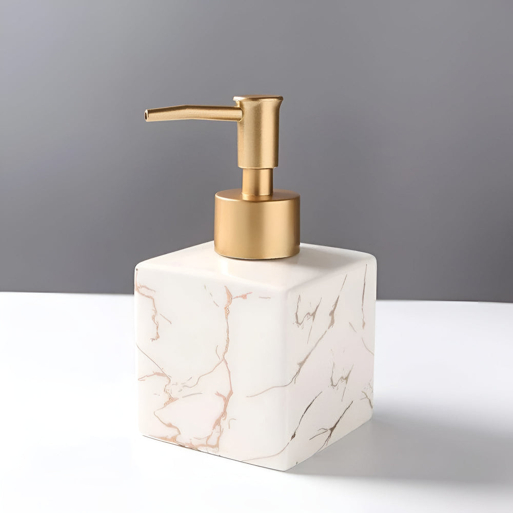 Lunari | Hand Soap Dispenser – Smooth Pump, Marble Ceramic 0