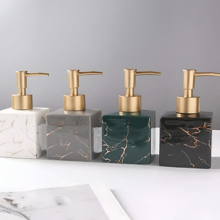 Lunari | Hand Soap Dispenser – Smooth Pump, Marble Ceramic 3