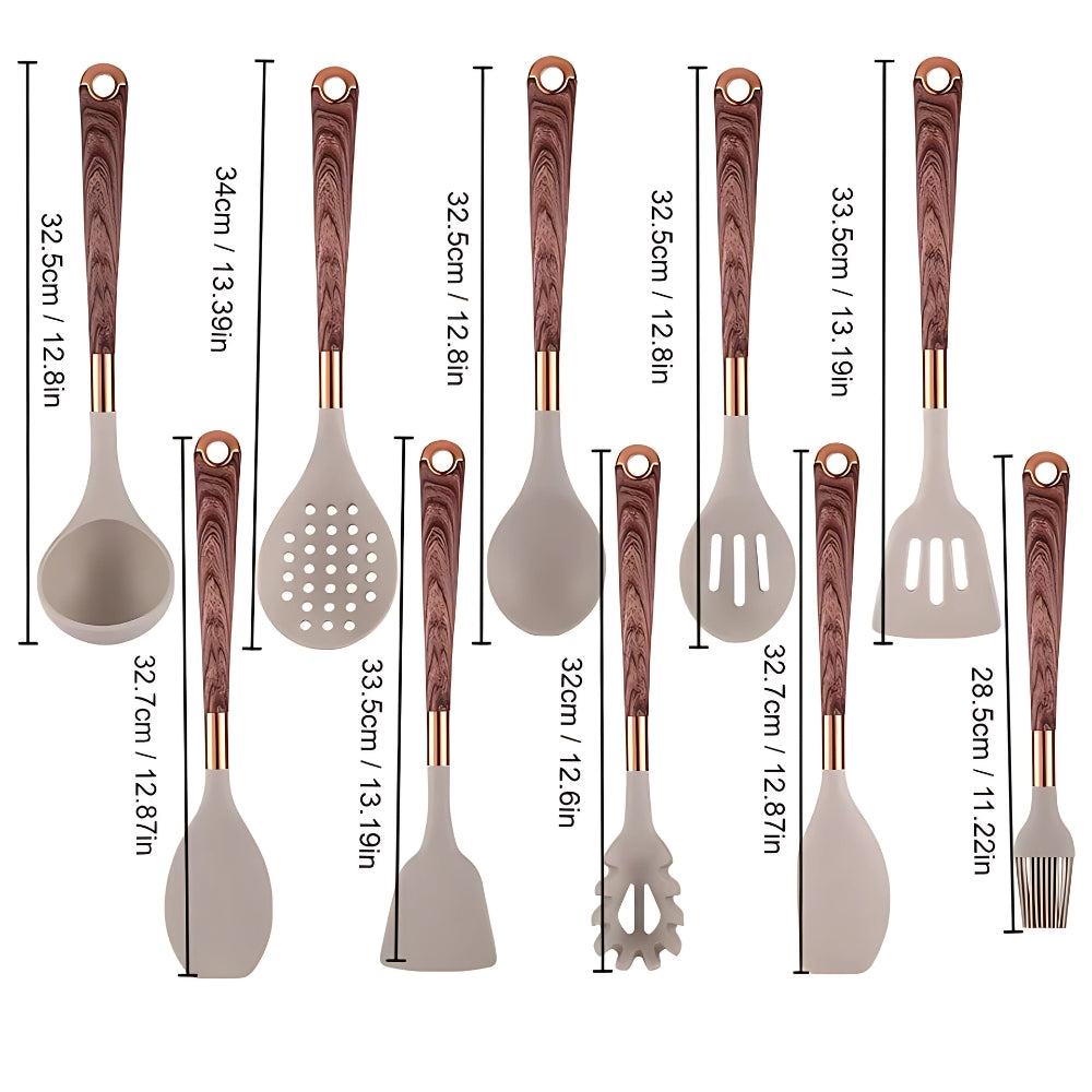 Lunari | Silicone Cooking Utensils Set – Heat-Resistant, 10-Piece 6