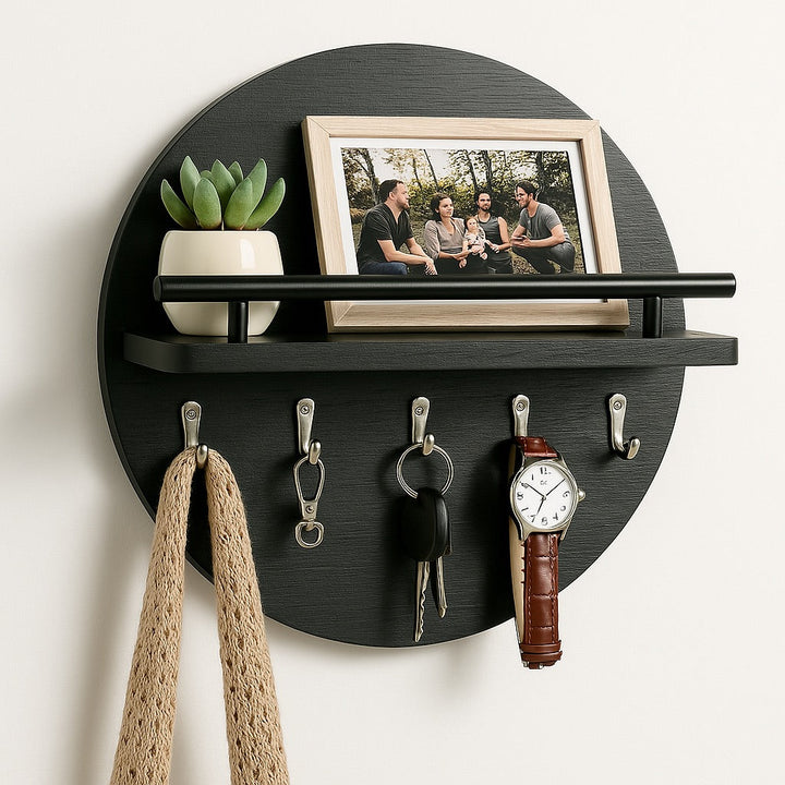 Lunari | Wall-Mounted Key Holder – Eco-Friendly Design, Round Shape 0