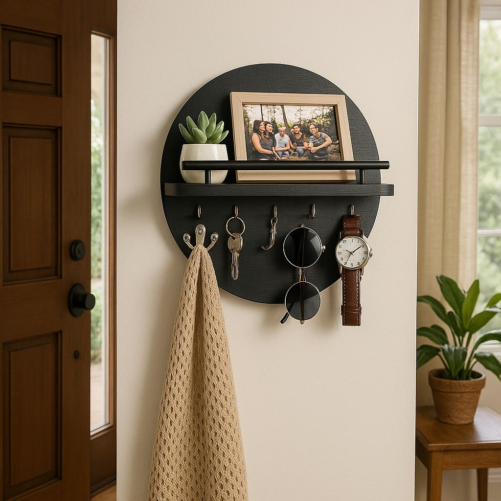 Lunari | Wall-Mounted Key Holder – Eco-Friendly Design, Round Shape 1