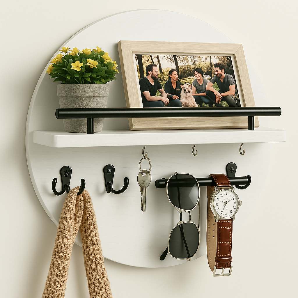 Lunari | Wall-Mounted Key Holder – Eco-Friendly Design, Round Shape 10
