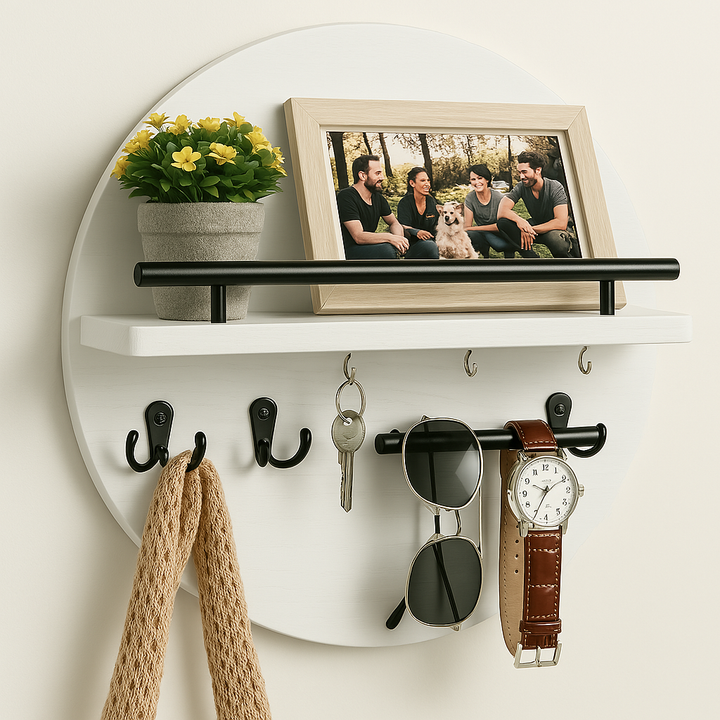 Lunari | Wall-Mounted Key Holder – Eco-Friendly Design, Round Shape 10