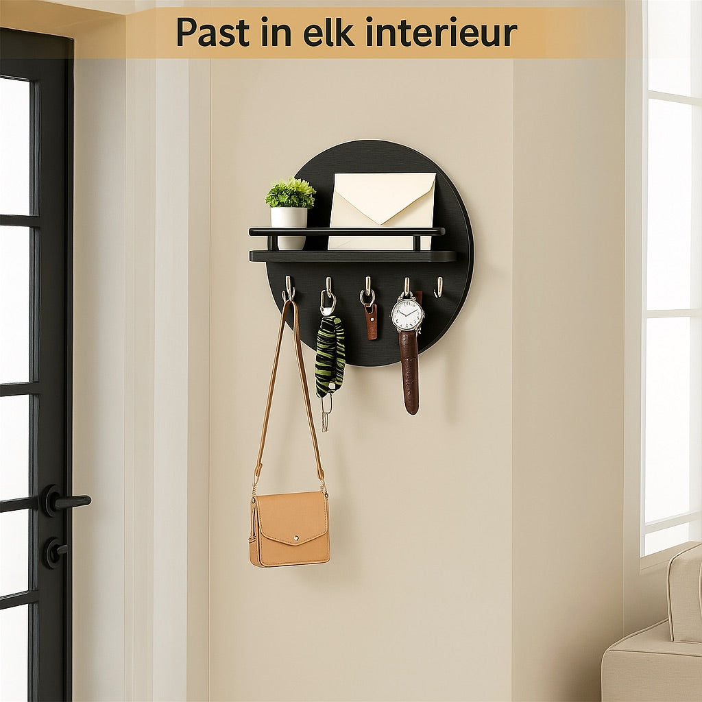 Lunari | Wall-Mounted Key Holder – Eco-Friendly Design, Round Shape 2