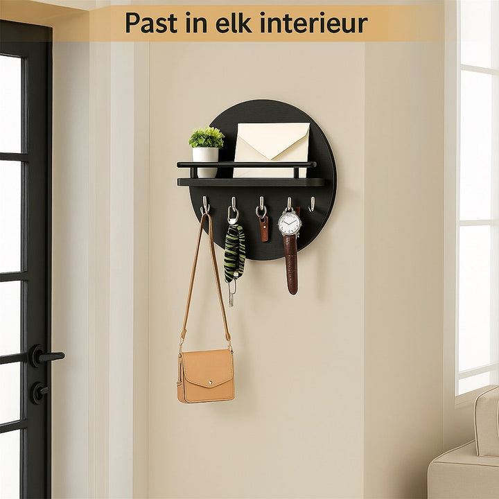 Lunari | Wall-Mounted Key Holder – Eco-Friendly Design, Round Shape 2