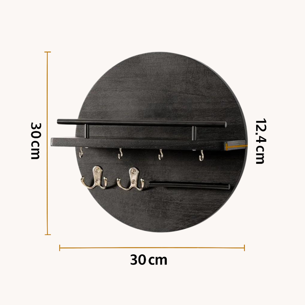 Lunari | Wall-Mounted Key Holder – Eco-Friendly Design, Round Shape 4