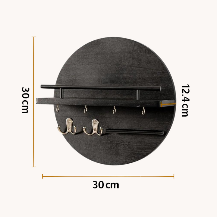 Lunari | Wall-Mounted Key Holder – Eco-Friendly Design, Round Shape 4