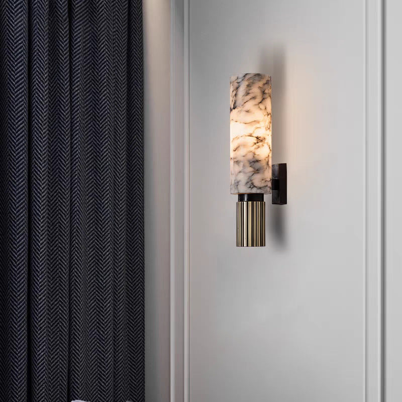 Lunaro | Wall Sconce – Unique Marble Design, Polished Copper Accent 3