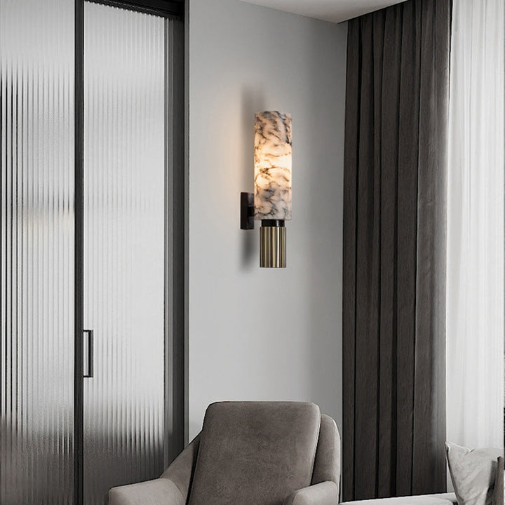 Lunaro | Wall Sconce – Unique Marble Design, Polished Copper Accent 4
