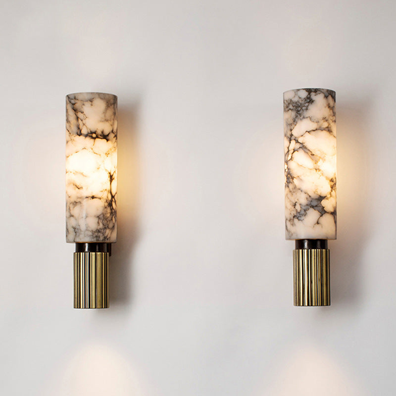Lunaro | Wall Sconce – Unique Marble Design, Polished Copper Accent 6