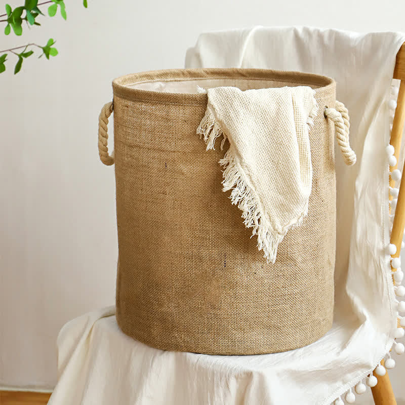 Milo | Collapsible Laundry Basket – Waterproof Lining, Cotton-Linen Blend 2