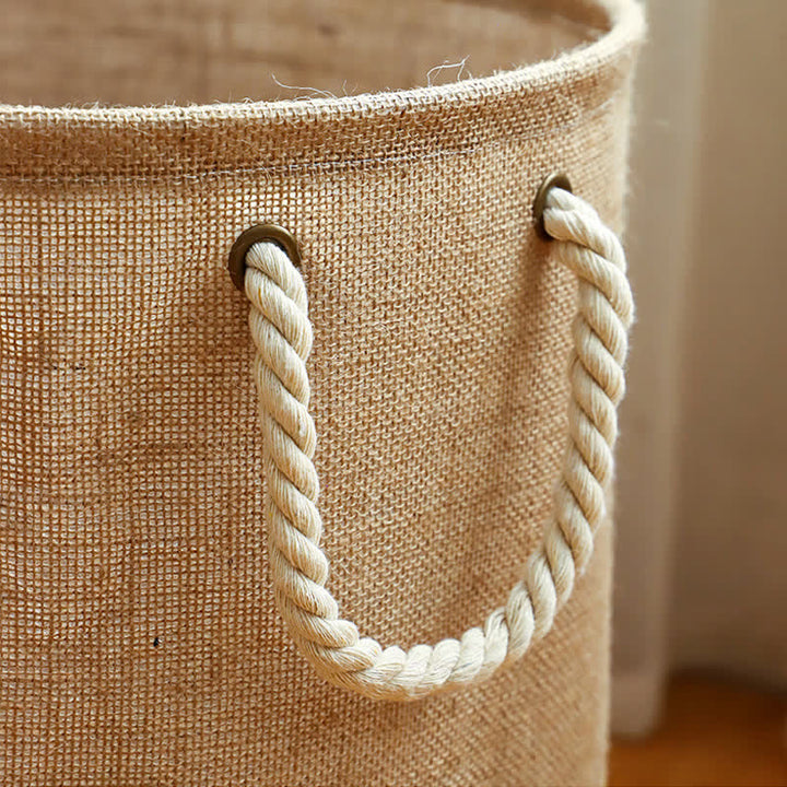 Milo | Collapsible Laundry Basket – Waterproof Lining, Cotton-Linen Blend 3
