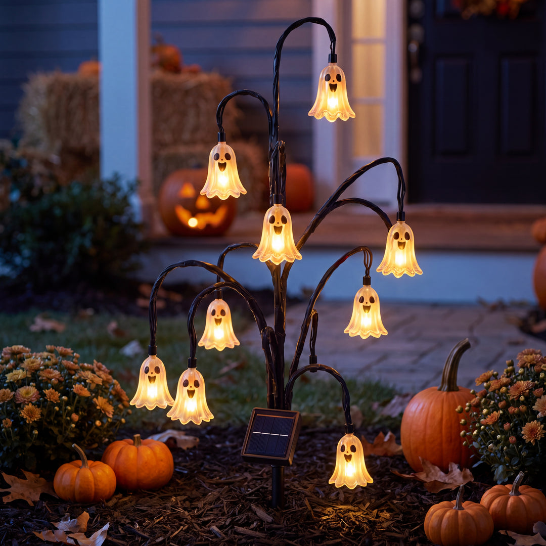 Morda | Solar LED Halloween Willow Tree Light for Yard and Garden Decor