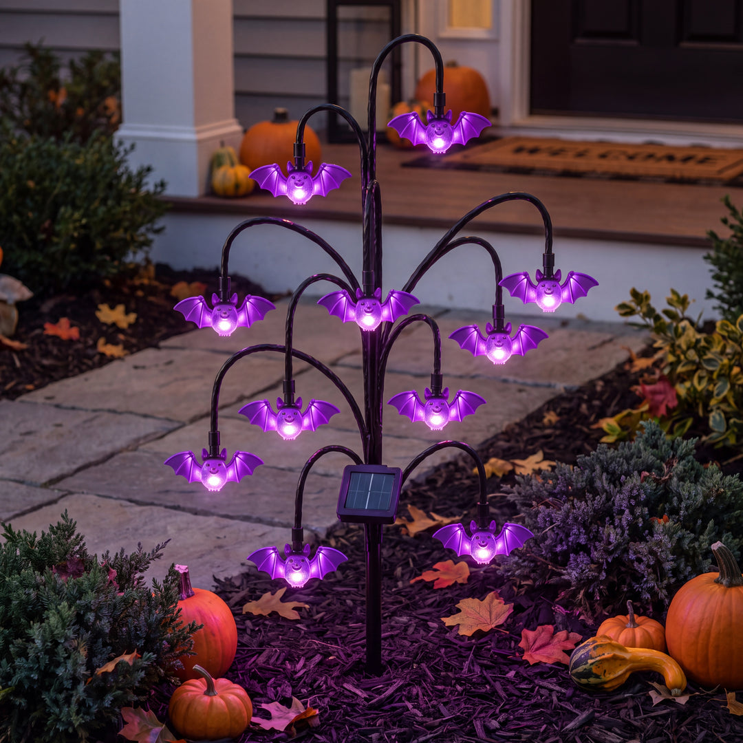 Morda | Solar LED Halloween Willow Tree Light for Yard and Garden Decor