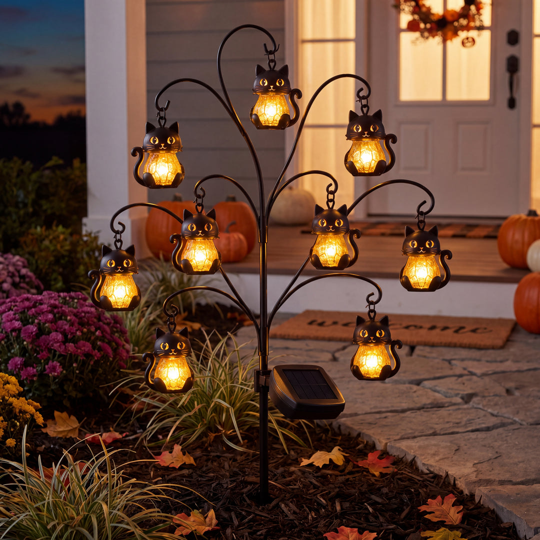 Morda | Solar LED Halloween Willow Tree Light for Yard and Garden Decor