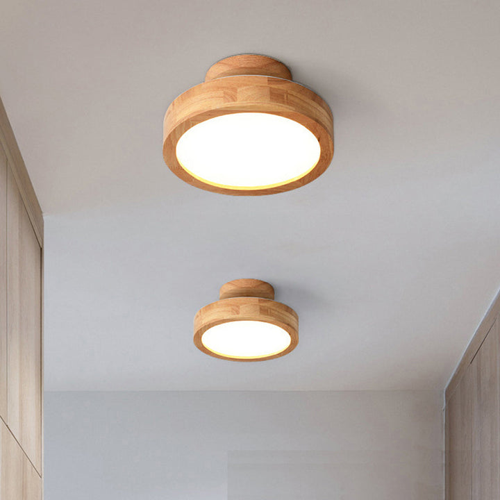 Naturalis | Elegant Modern Wooden Flush Mount Ceiling Light Fixture 0