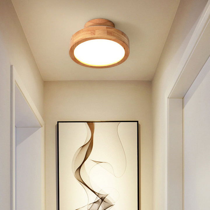Naturalis | Elegant Modern Wooden Flush Mount Ceiling Light Fixture 1